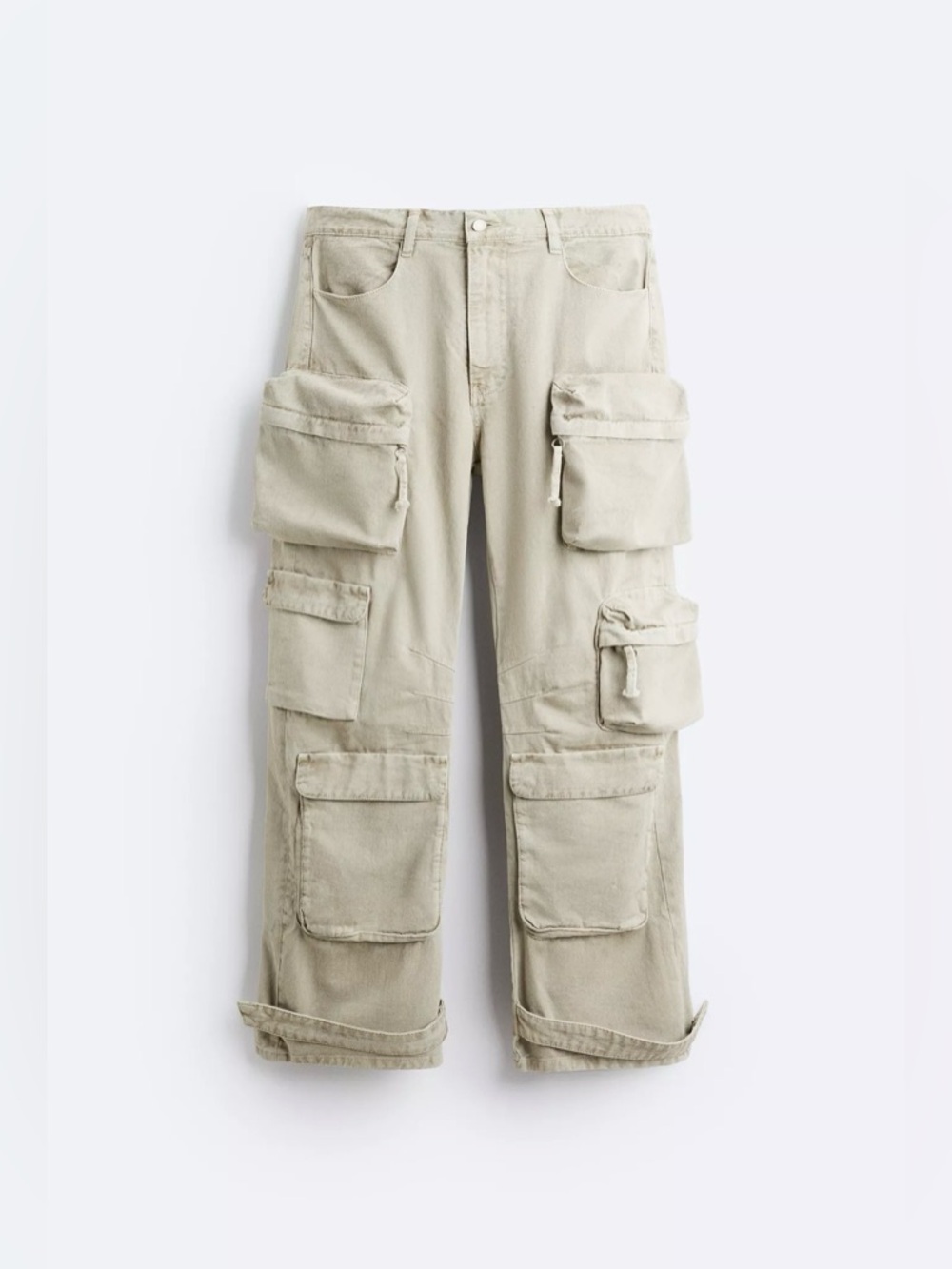 Zara Stone Cargo Pants size 34